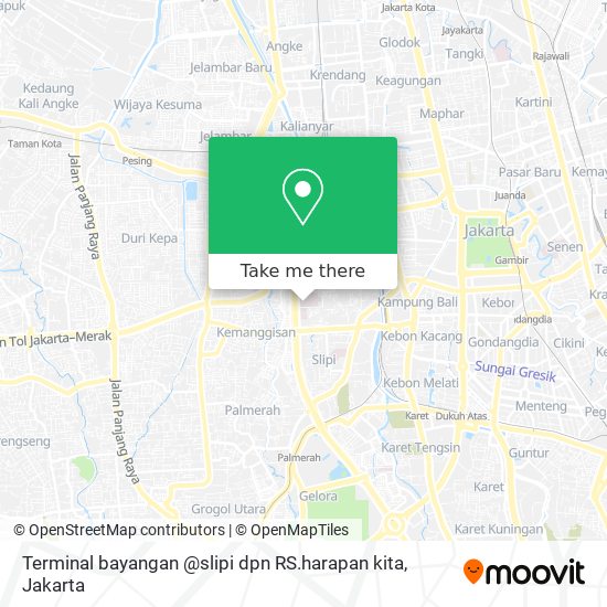 Terminal bayangan @slipi dpn RS.harapan kita map