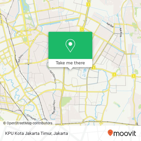 KPU Kota Jakarta Timur map