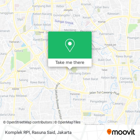 Komplek RPI, Rasuna Said map