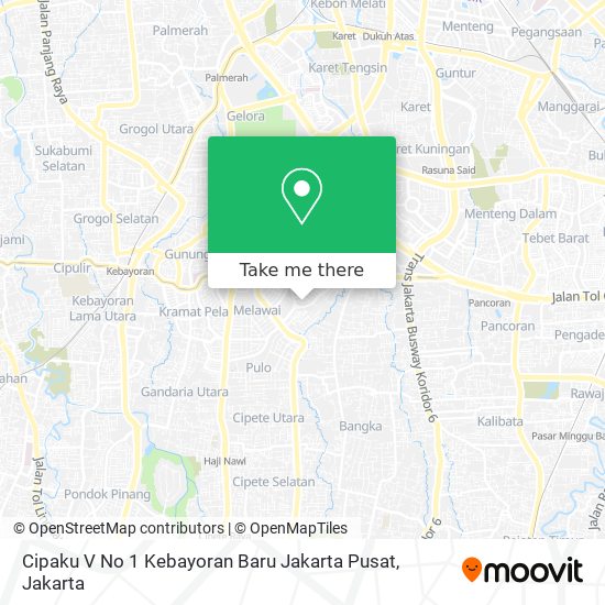 Cipaku V No 1 Kebayoran Baru Jakarta Pusat map