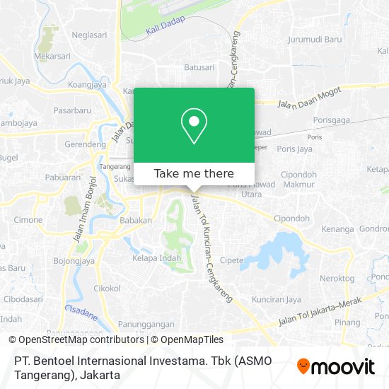 PT. Bentoel Internasional Investama. Tbk (ASMO Tangerang) map