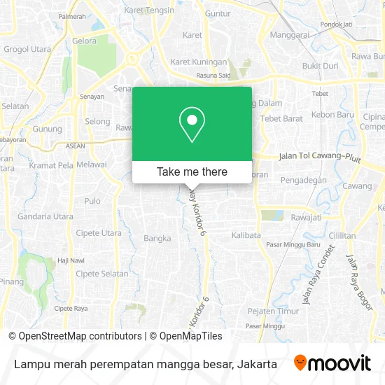 Lampu merah perempatan mangga besar map