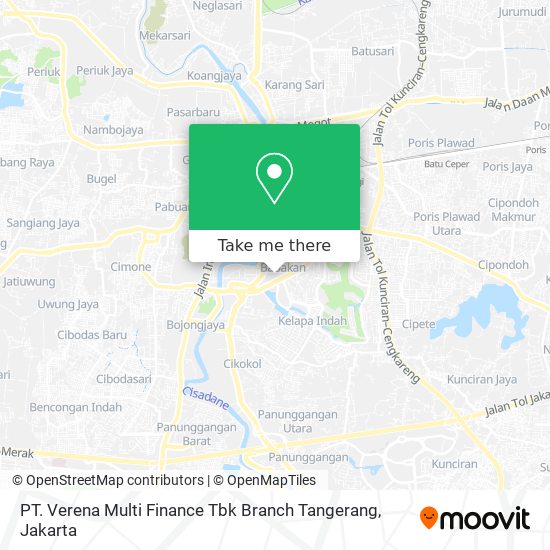 PT. Verena Multi Finance Tbk Branch Tangerang map