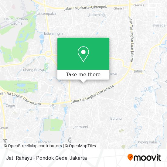 Jati Rahayu - Pondok Gede map