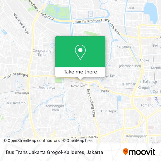 Bus Trans Jakarta Grogol-Kalideres map