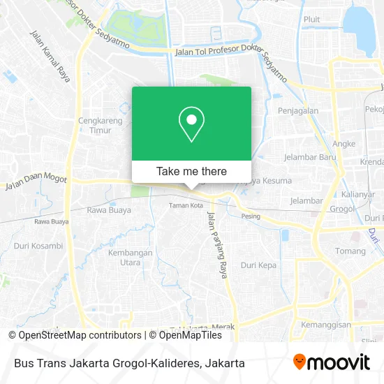 Bus Trans Jakarta Grogol-Kalideres map