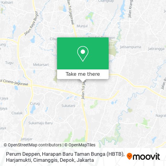 Perum Deppen, Harapan Baru Taman Bunga (HBTB), Harjamukti, Cimanggis, Depok map