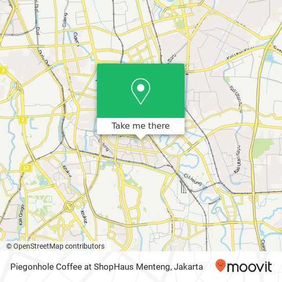 Piegonhole Coffee at ShopHaus Menteng map