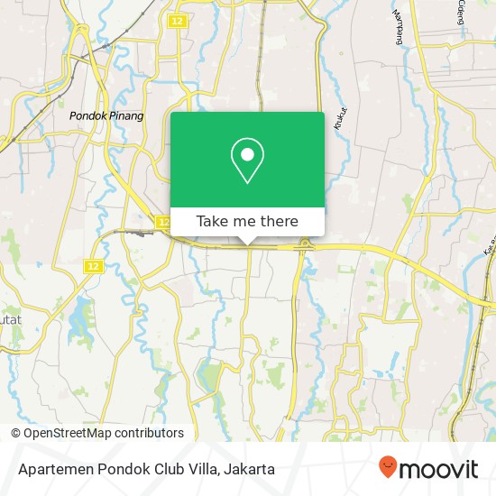 Apartemen Pondok Club Villa map