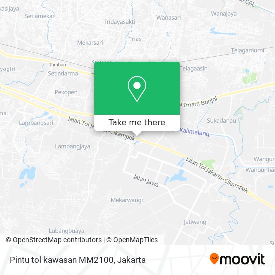 Pintu tol kawasan MM2100 map