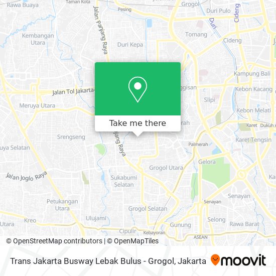 Trans Jakarta Busway Lebak Bulus - Grogol map