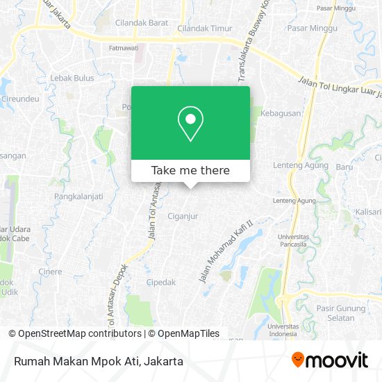 Rumah Makan Mpok Ati map