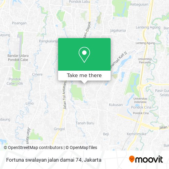 Fortuna swalayan jalan damai 74 map