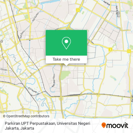 Parkiran UPT Perpustakaan, Universitas Negeri Jakarta map
