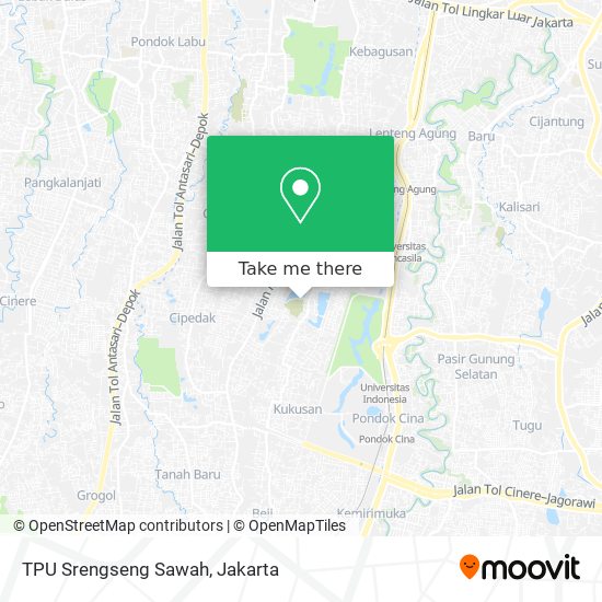 TPU Srengseng Sawah map