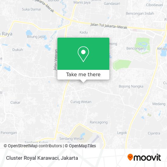 Cluster Royal Karawaci map