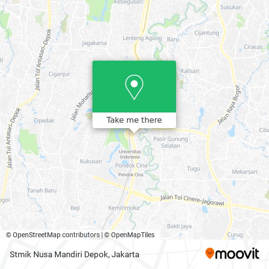 Stmik Nusa Mandiri Depok map
