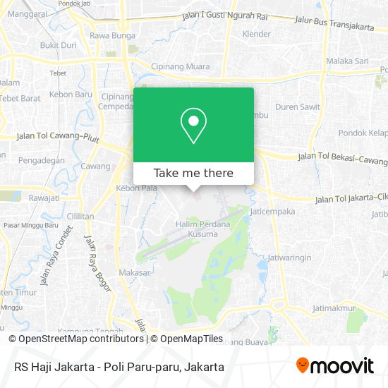 RS Haji Jakarta - Poli Paru-paru map