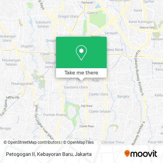 Petogogan II, Kebayoran Baru map