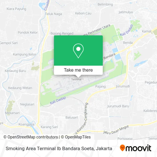 Smoking Area Terminal Ib Bandara Soeta map