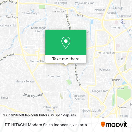 PT. HITACHI Modern Sales Indonesia map