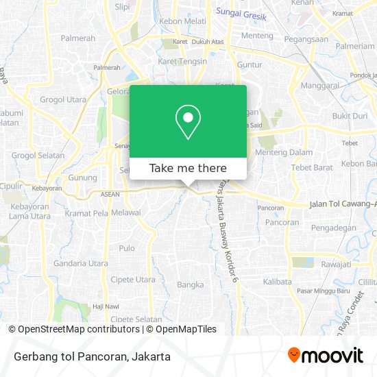 Gerbang tol Pancoran map