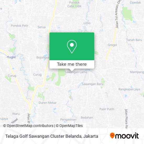 Telaga Golf Sawangan Cluster Belanda map