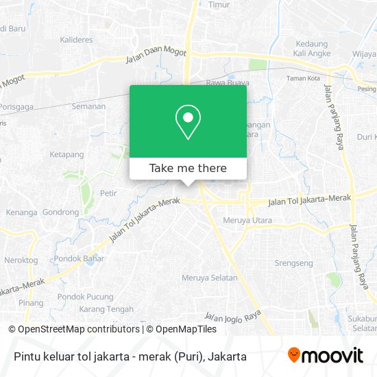 Pintu keluar tol jakarta - merak (Puri) map