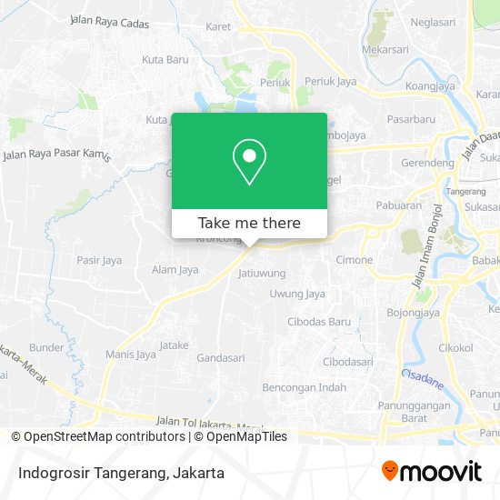 Indogrosir Tangerang map