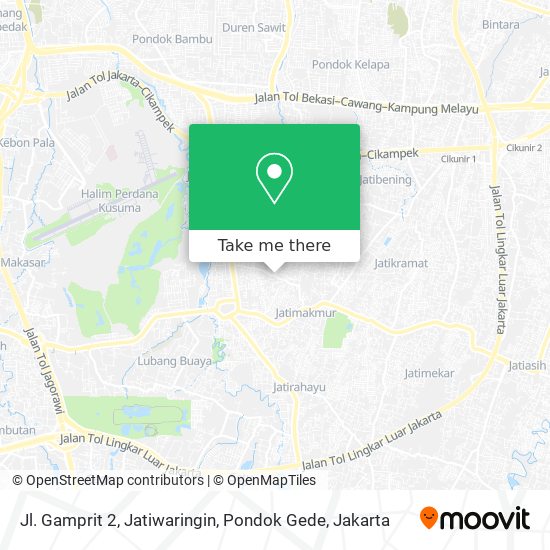 Jl. Gamprit 2, Jatiwaringin, Pondok Gede map