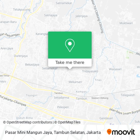 Pasar Mini Mangun Jaya, Tambun Selatan map