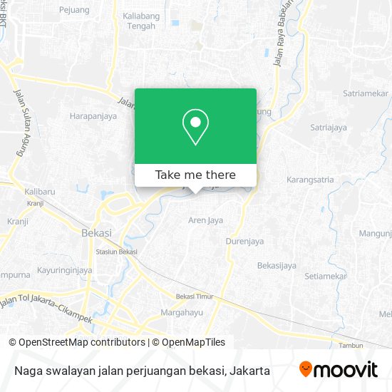 Naga swalayan jalan perjuangan bekasi map