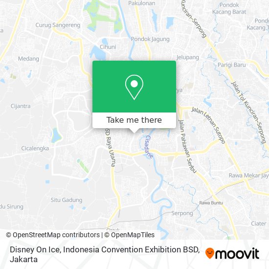 Disney On Ice, Indonesia Convention Exhibition BSD map