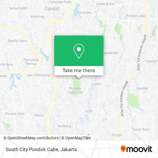 South City Pondok Cabe map