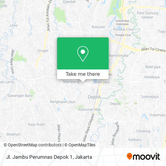 Jl. Jambu Perumnas Depok 1 map