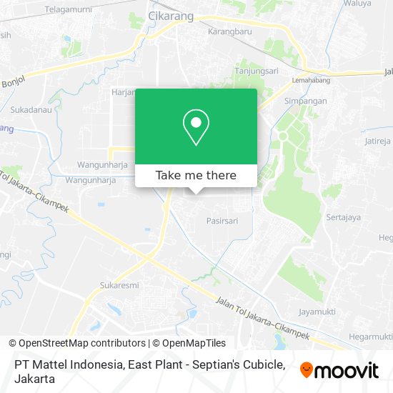 PT Mattel Indonesia, East Plant - Septian's Cubicle map