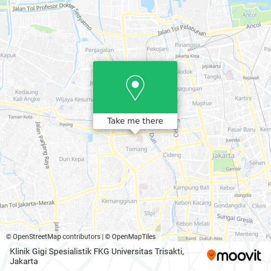 Klinik Gigi Spesialistik FKG Universitas Trisakti map