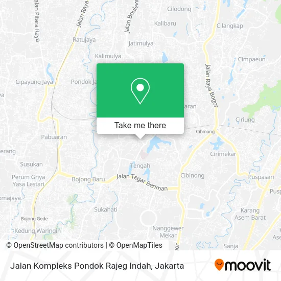 Jalan Kompleks Pondok Rajeg Indah map