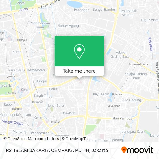 RS. ISLAM JAKARTA CEMPAKA PUTIH map