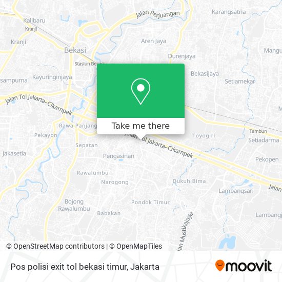 Pos polisi exit tol bekasi timur map
