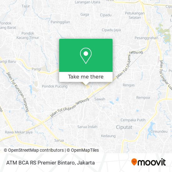 ATM BCA RS Premier Bintaro map