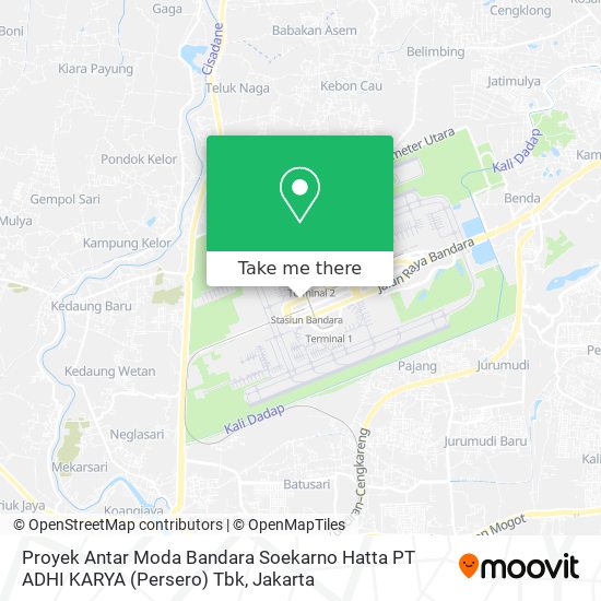 Proyek Antar Moda Bandara Soekarno Hatta PT ADHI KARYA (Persero)  Tbk map