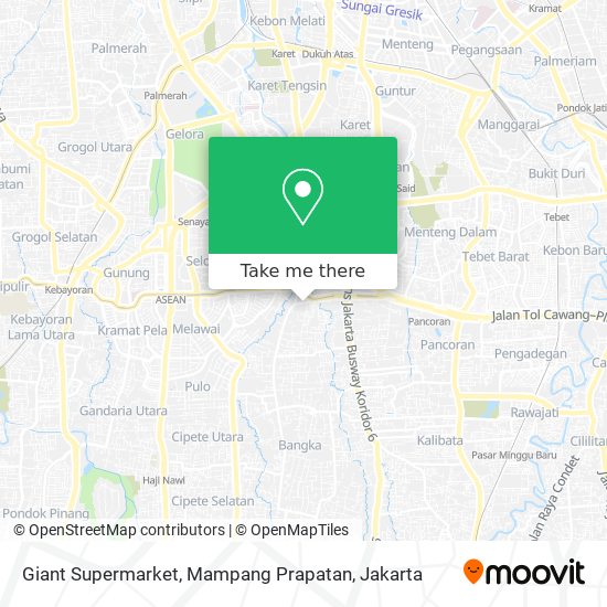 Giant Supermarket, Mampang Prapatan map
