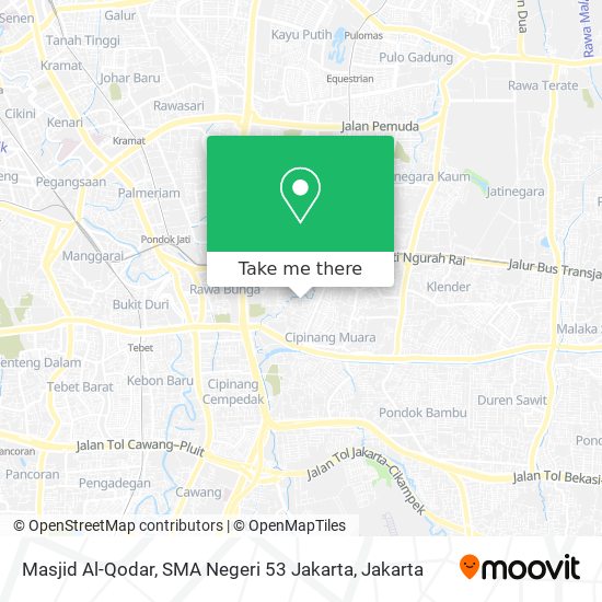 Masjid Al-Qodar, SMA Negeri 53 Jakarta map