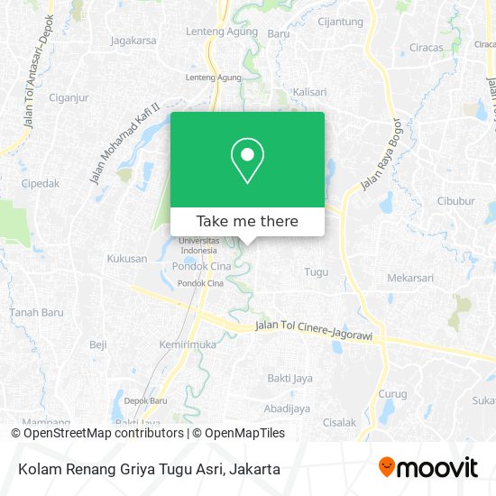 Kolam Renang Griya Tugu Asri map