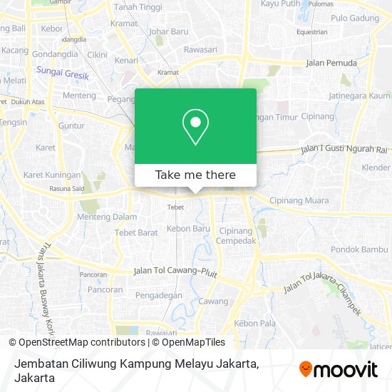 Jembatan Ciliwung Kampung Melayu Jakarta map