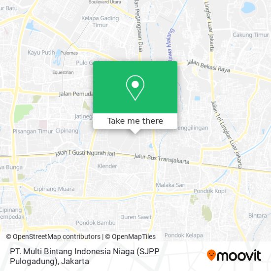 PT. Multi Bintang Indonesia Niaga (SJPP Pulogadung) map