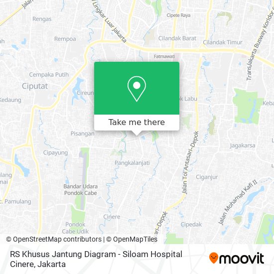 RS Khusus Jantung Diagram - Siloam Hospital Cinere map