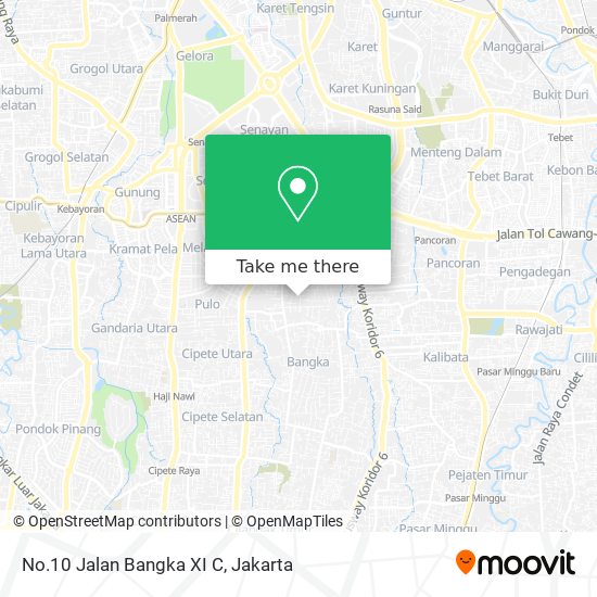 No.10 Jalan Bangka XI C map