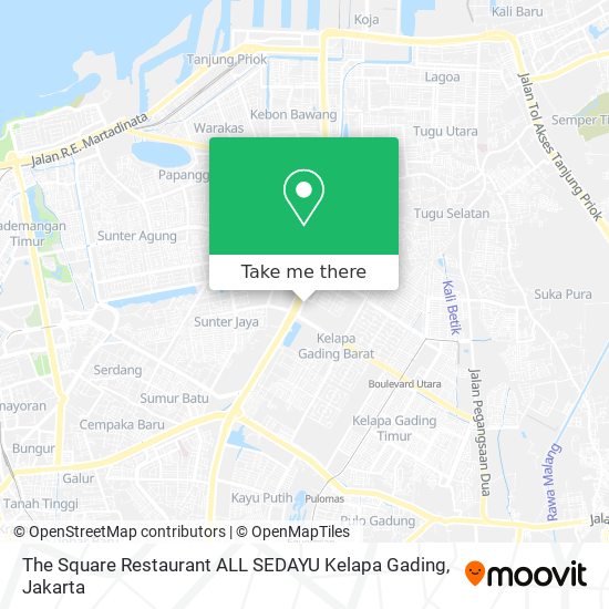 The Square Restaurant ALL SEDAYU Kelapa Gading map